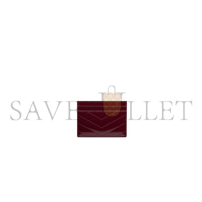 YSL CASSANDRE MATELASSÉ CARD CASE IN PATENT LEATHER 4232910UF076413 (10.5*7.5*0.5cm)